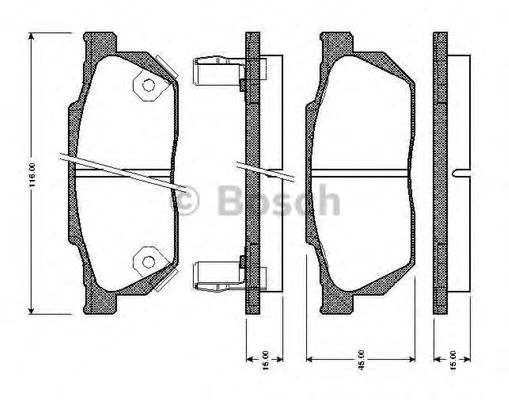 Imagine set placute frana,frana disc BOSCH 0 986 TB2 103