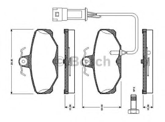 Imagine set placute frana,frana disc BOSCH 0 986 TB2 105