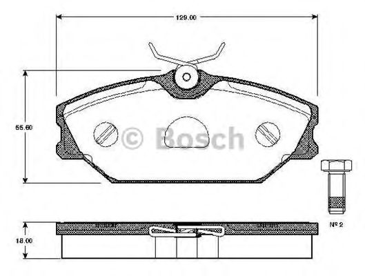 Imagine set placute frana,frana disc BOSCH 0 986 TB2 106