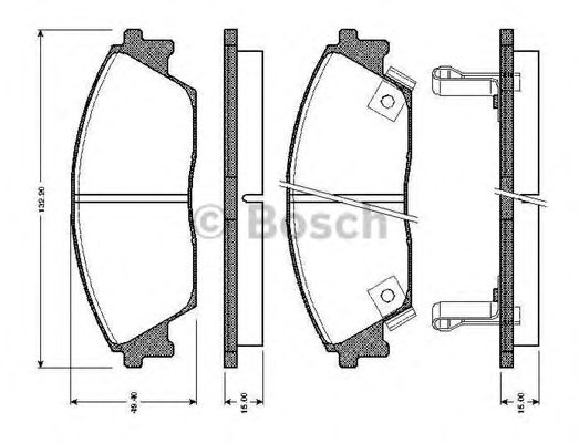 Imagine set placute frana,frana disc BOSCH 0 986 TB2 118