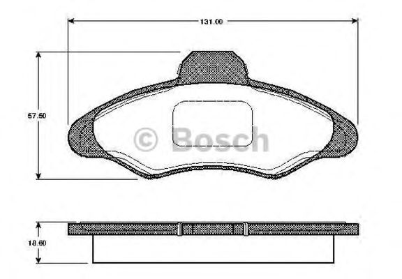 Imagine set placute frana,frana disc BOSCH 0 986 TB2 184