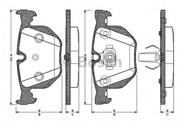 Imagine set placute frana,frana disc BOSCH 0 986 TB2 206