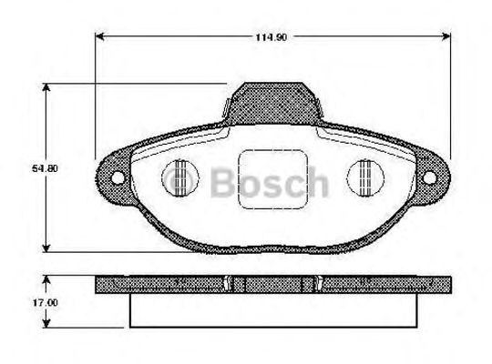 Imagine set placute frana,frana disc BOSCH 0 986 TB2 225