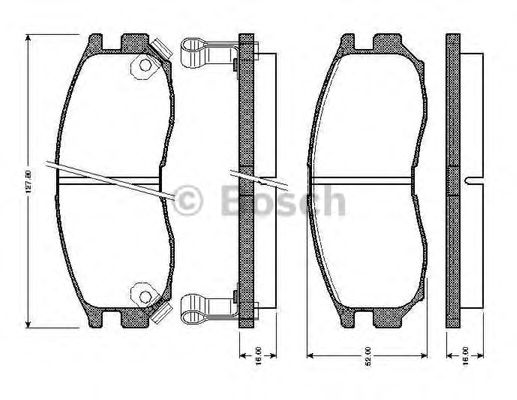 Imagine set placute frana,frana disc BOSCH 0 986 TB2 250