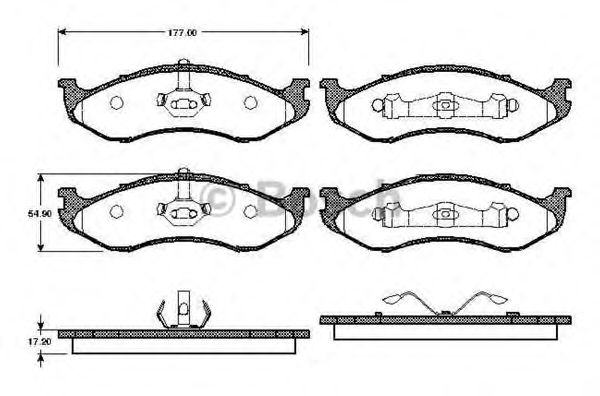 Imagine set placute frana,frana disc BOSCH 0 986 TB2 254