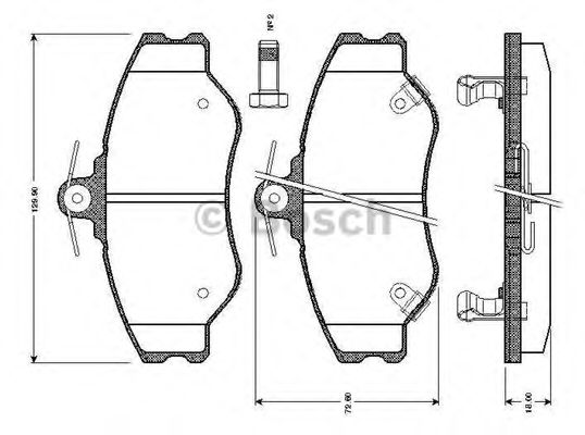 Imagine set placute frana,frana disc BOSCH 0 986 TB2 266