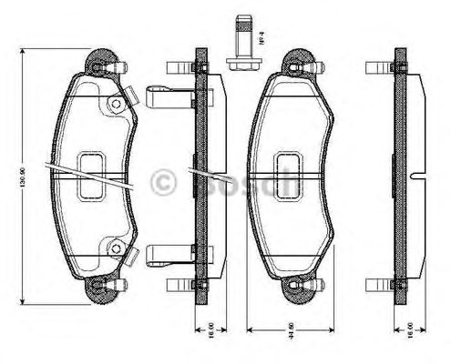 Imagine set placute frana,frana disc BOSCH 0 986 TB2 344