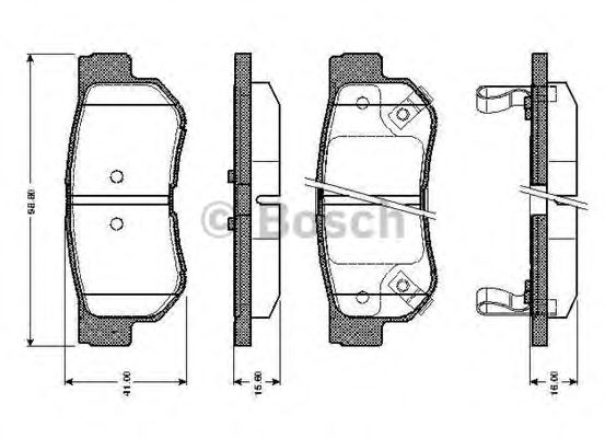 Imagine set placute frana,frana disc BOSCH 0 986 TB2 369