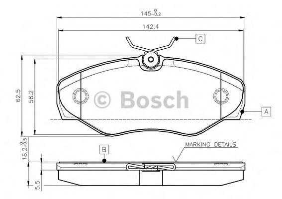 Imagine set placute frana,frana disc BOSCH 0 986 TB2 402