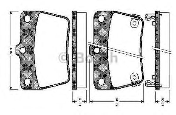 Imagine set placute frana,frana disc BOSCH 0 986 TB2 406