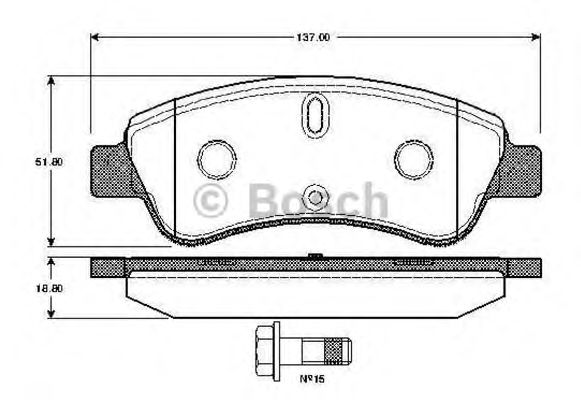 Imagine set placute frana,frana disc BOSCH 0 986 TB2 407