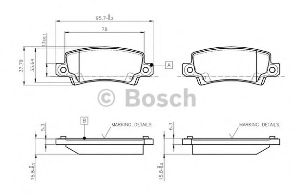 Imagine set placute frana,frana disc BOSCH 0 986 TB2 416