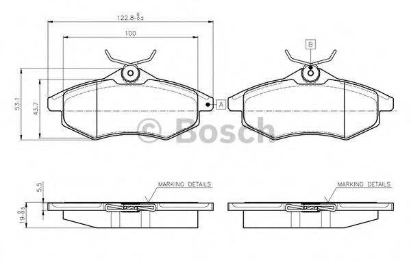 Imagine set placute frana,frana disc BOSCH 0 986 TB2 420