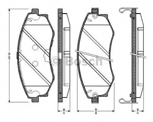 Imagine set placute frana,frana disc BOSCH 0 986 TB2 634