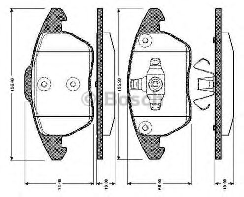 Imagine set placute frana,frana disc BOSCH 0 986 TB2 859