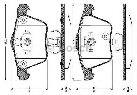 Imagine set placute frana,frana disc BOSCH 0 986 TB2 862