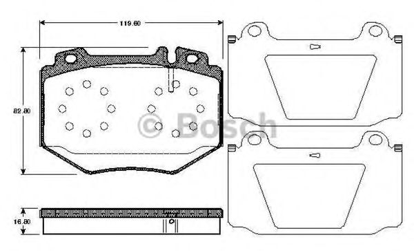 Imagine set placute frana,frana disc BOSCH 0 986 TB2 871