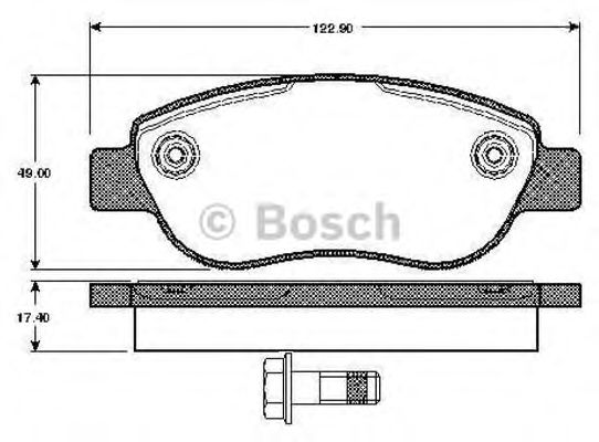 Imagine set placute frana,frana disc BOSCH 0 986 TB2 874