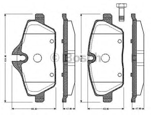 Imagine set placute frana,frana disc BOSCH 0 986 TB2 889