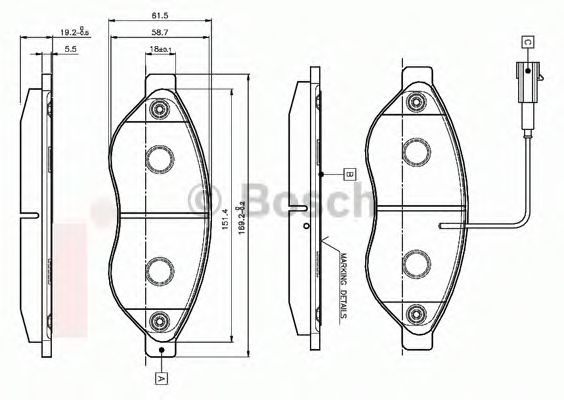 Imagine set placute frana,frana disc BOSCH 0 986 TB2 944