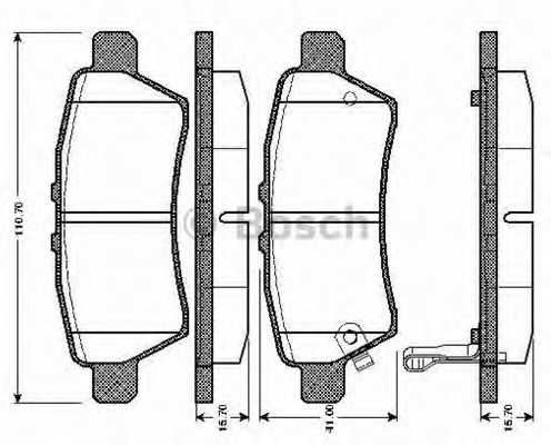 Imagine set placute frana,frana disc BOSCH 0 986 TB2 969