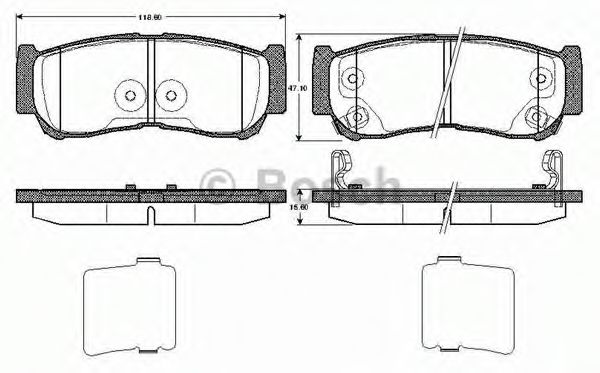 Imagine set placute frana,frana disc BOSCH 0 986 TB2 978