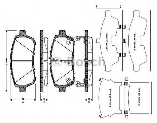 Imagine set placute frana,frana disc BOSCH 0 986 TB3 010