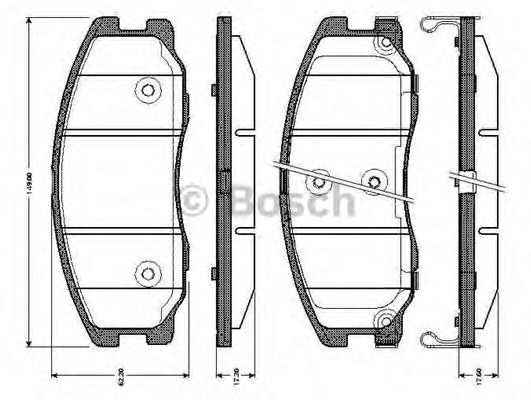 Imagine set placute frana,frana disc BOSCH 0 986 TB3 017