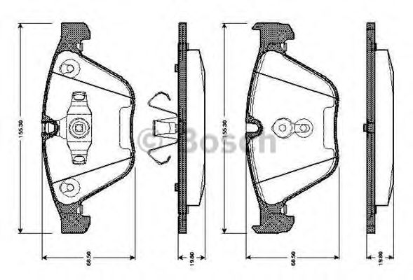 Imagine set placute frana,frana disc BOSCH 0 986 TB3 033