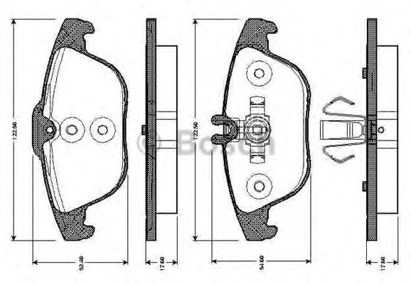 Imagine set placute frana,frana disc BOSCH 0 986 TB3 049