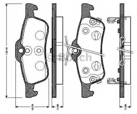 Imagine set placute frana,frana disc BOSCH 0 986 TB3 073