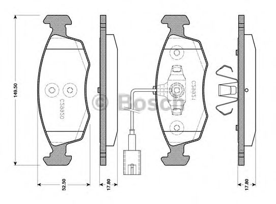 Imagine set placute frana,frana disc BOSCH 0 986 TB3 143