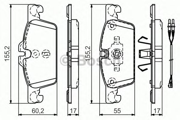 Imagine set placute frana,frana disc BOSCH 0 986 TB3 161