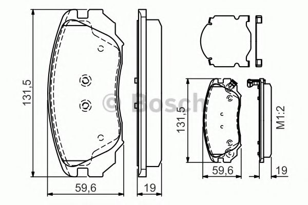 Imagine set placute frana,frana disc BOSCH 0 986 TB3 168