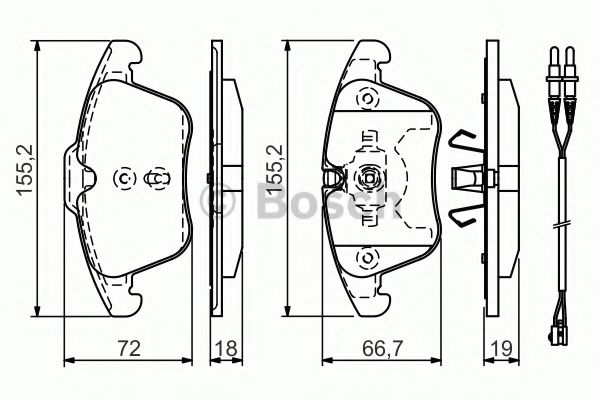 Imagine set placute frana,frana disc BOSCH 0 986 TB3 169