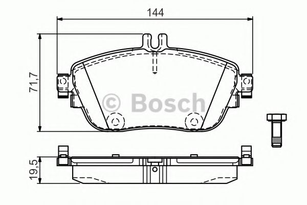 Imagine set placute frana,frana disc BOSCH 0 986 TB3 170