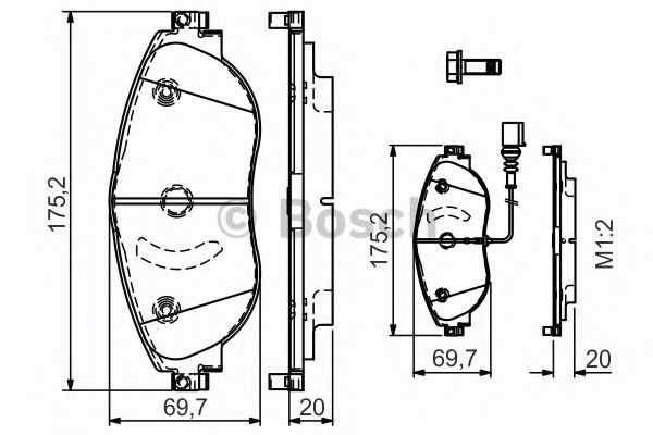 Imagine set placute frana,frana disc BOSCH 0 986 TB3 175