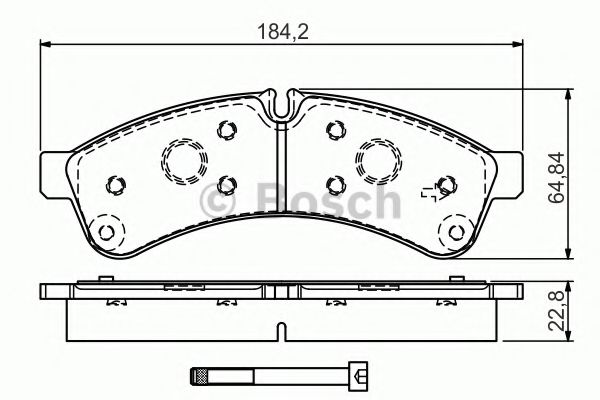 Imagine set placute frana,frana disc BOSCH 0 986 TB3 191