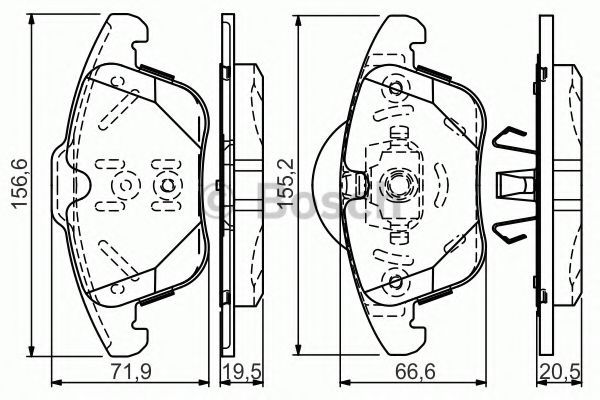 Imagine set placute frana,frana disc BOSCH 0 986 TB3 192