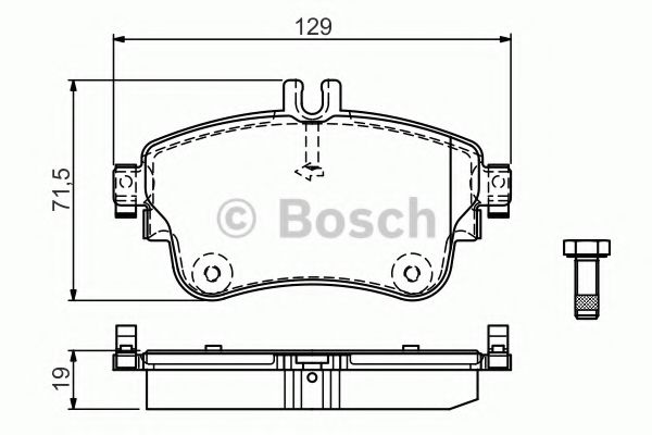 Imagine set placute frana,frana disc BOSCH 0 986 TB3 194