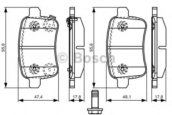 Imagine set placute frana,frana disc BOSCH 0 986 TB3 200