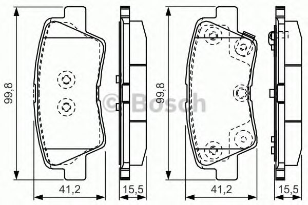 Imagine set placute frana,frana disc BOSCH 0 986 TB3 203