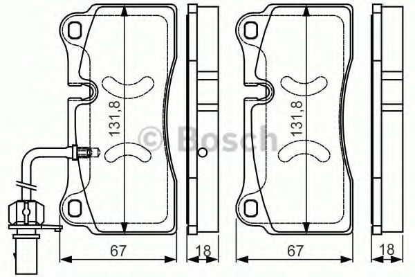 Imagine set placute frana,frana disc BOSCH 0 986 TB3 221