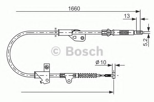 Imagine Cablu, frana de parcare BOSCH 1 987 477 231