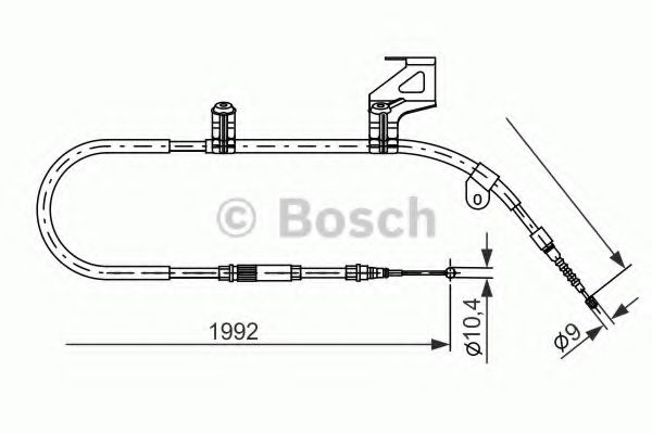 Imagine Cablu, frana de parcare BOSCH 1 987 477 242