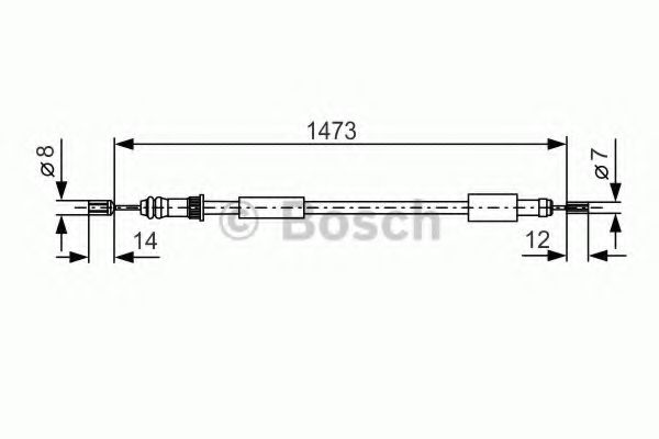 Imagine Cablu, frana de parcare BOSCH 1 987 477 270