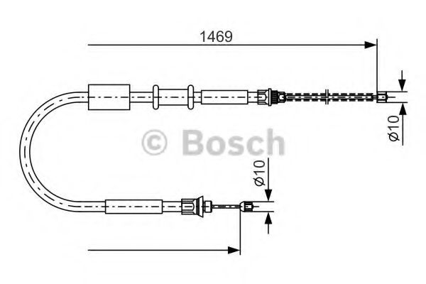 Imagine Cablu, frana de parcare BOSCH 1 987 477 383