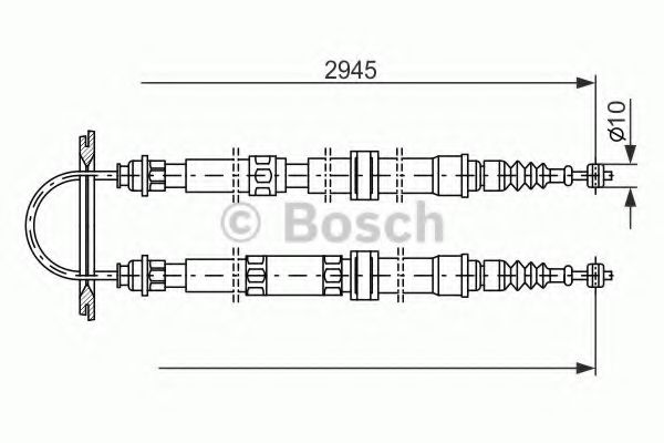 Imagine Cablu, frana de parcare BOSCH 1 987 477 390