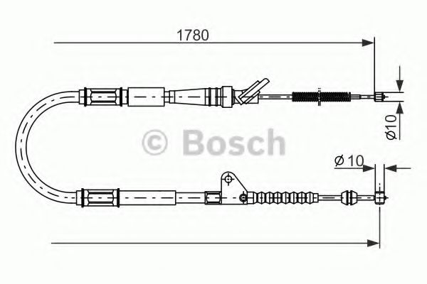 Imagine Cablu, frana de parcare BOSCH 1 987 477 414