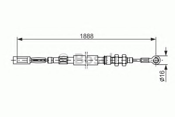 Imagine Cablu, frana de parcare BOSCH 1 987 477 420